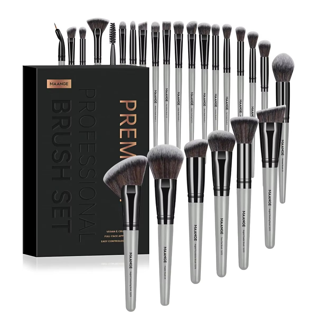 25 High Quality Premium Maange Brush Set 