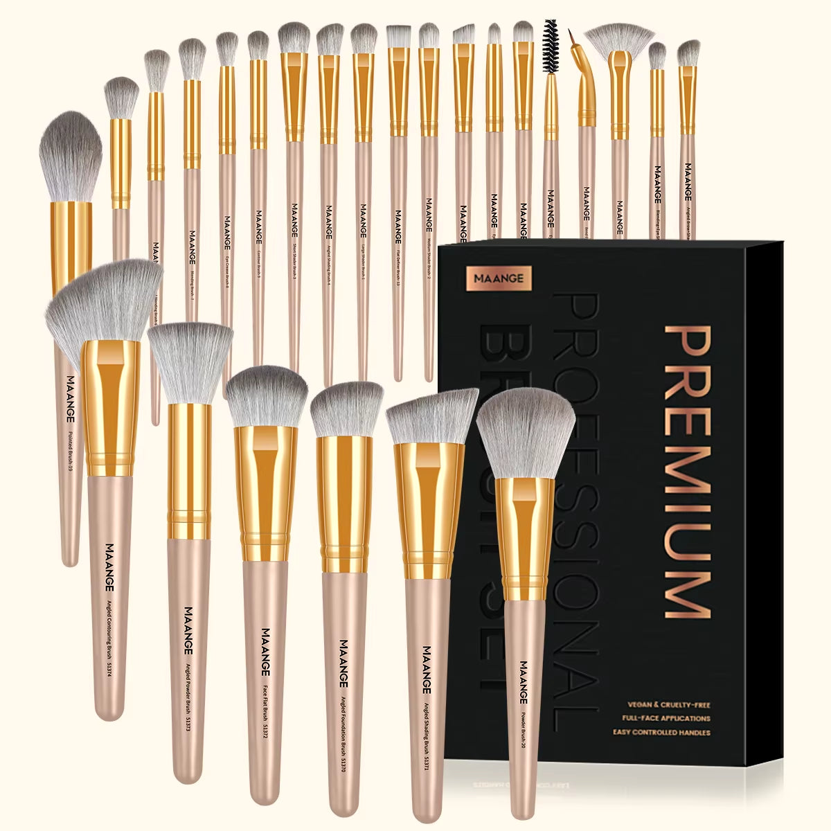 25 High Quality Premium Maange Brush Set 
