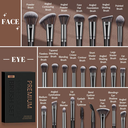 25 High Quality Premium Maange Brush Set 